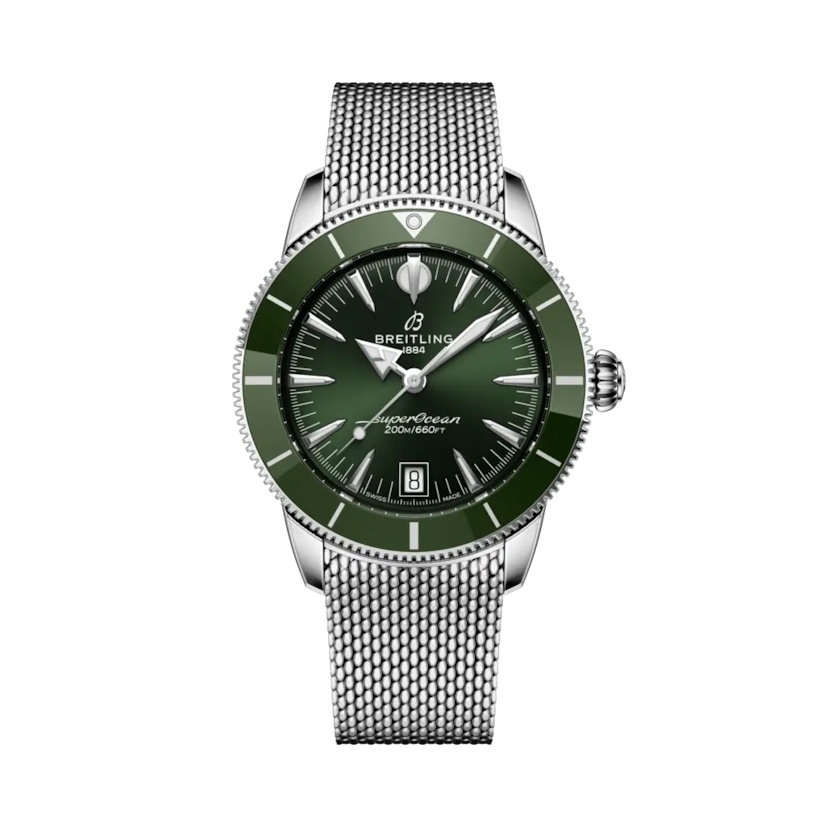 Breitling AB3110361L1A1 : Superocean Heritage B31 Automatic 40 Stainless Steel / Green / Milanese