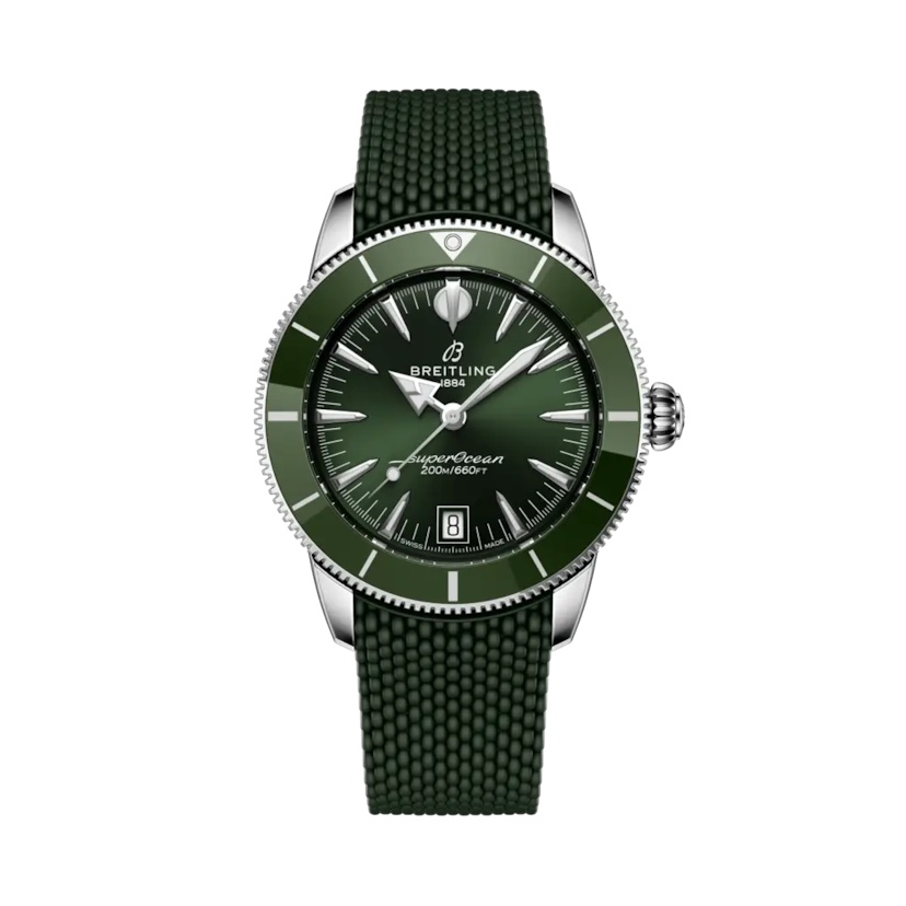 Breitling AB3110361L1S1 : Superocean Heritage B31 Automatic 40 Stainless Steel / Green / Rubber