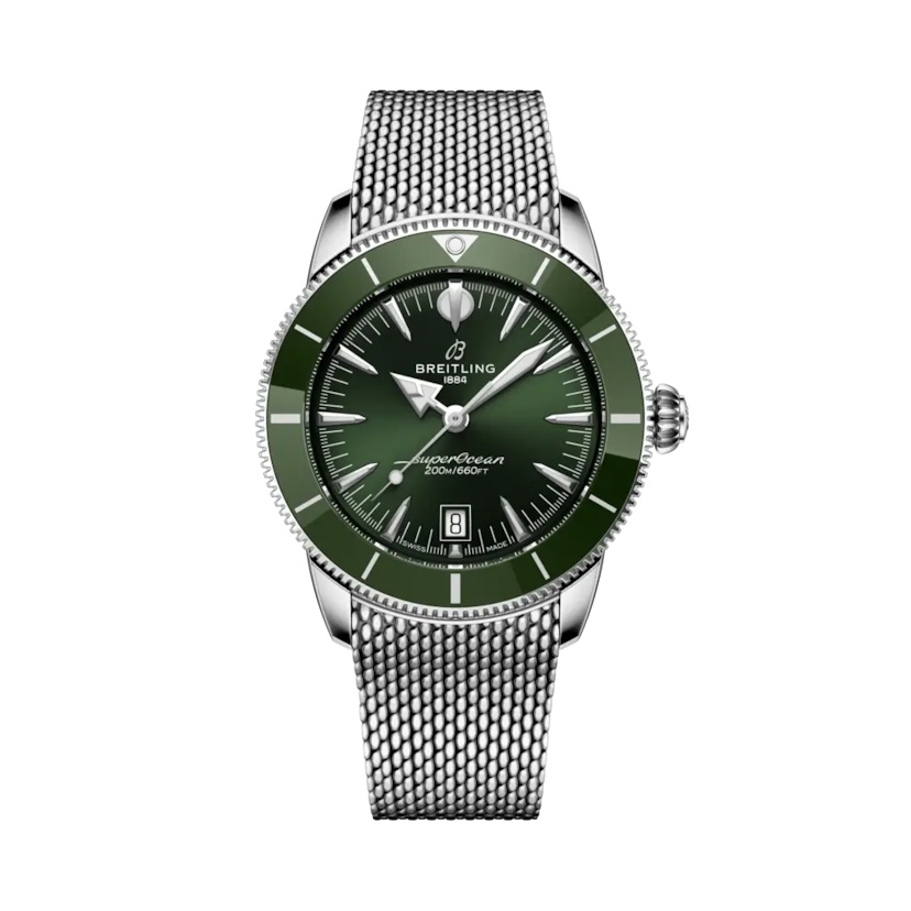 Breitling AB3111361L1A1 : Superocean Heritage B31 Automatic 42 Stainless Steel / Green / Milanese