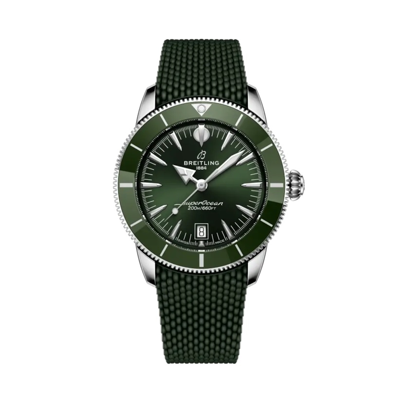 Breitling AB3111361L1S1 : Superocean Heritage B31 Automatic 42 Stainless Steel / Green / Rubber