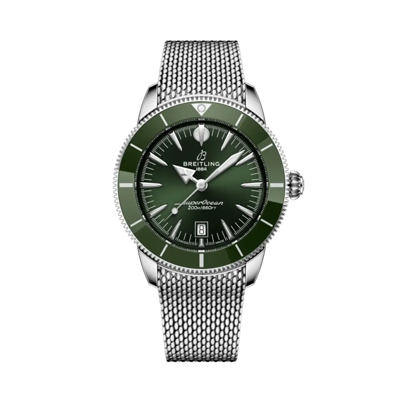 Breitling AB3112361L1A1 : Superocean Heritage B31 Automatic 44 Stainless Steel / Green / Milanese