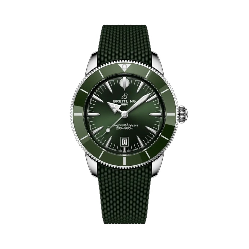 Breitling AB3112361L1S1 : Superocean Heritage B31 Automatic 44 Stainless Steel / Green / Rubber