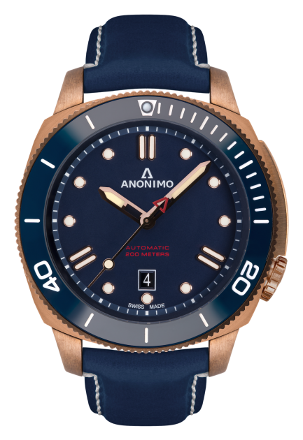 Anonimo AM-1002.07.005.A07 : Nautilo Automatic Bronze / Blue / Leather