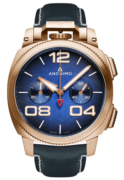Anonimo AM-1120.04.003.A03 : Militare Chrono Bronze / Blue / Leather