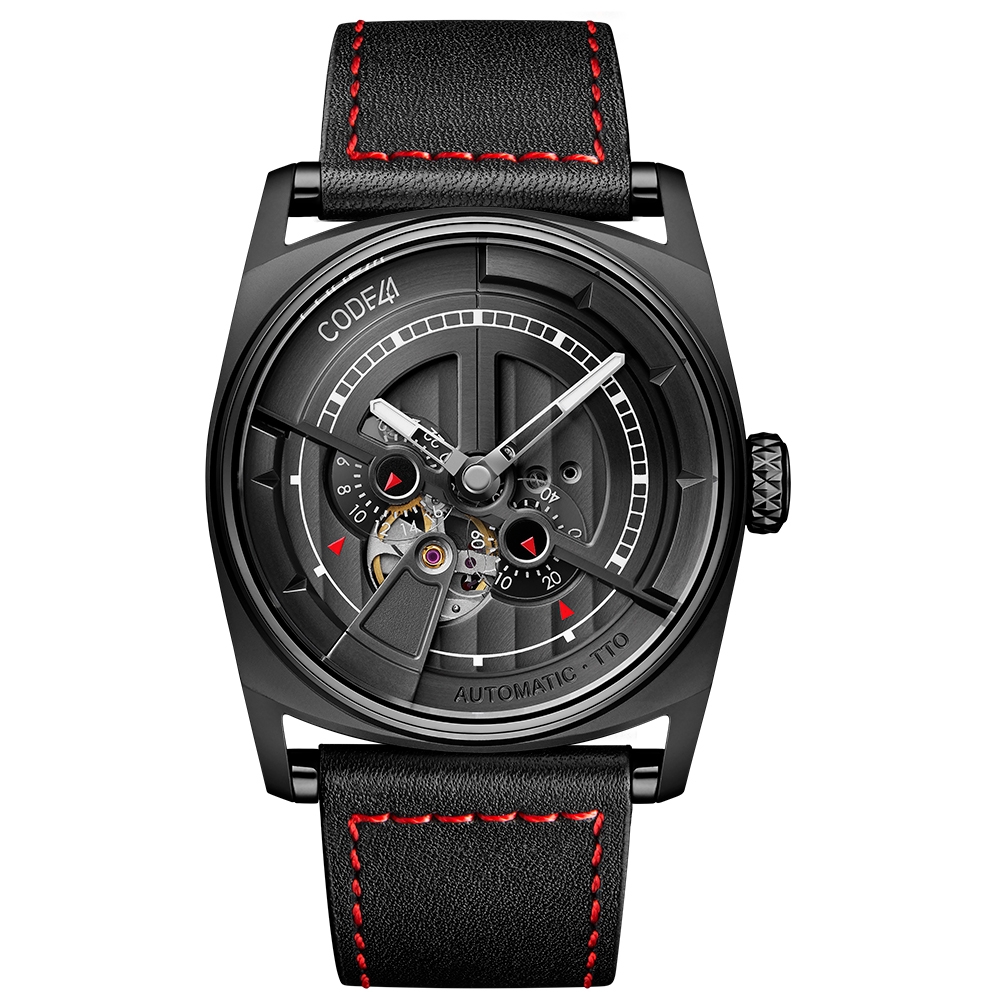 CODE41 AN01-BK-ST-LEA-COU-SP : Anomaly-01 Black PVD / Black