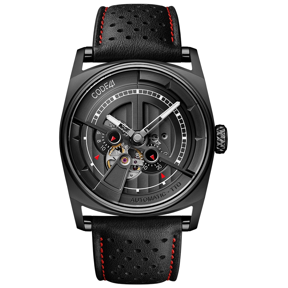CODE41 AN01-BK-ST-LEA-PER-COU-SP : Anomaly-01 Black PVD / Black