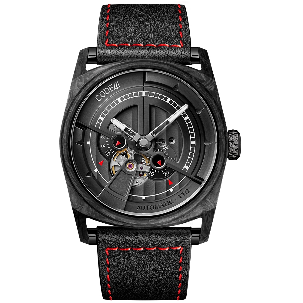 CODE41 AN01-CA-ST-LEA-COU-SP : Anomaly-01 Forged Carbon / Black