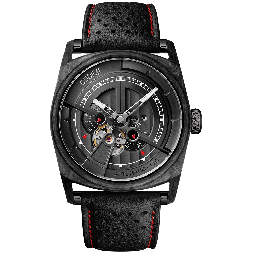 CODE41 AN01-CA-ST-LEA-PER-COU-SP : Anomaly-01 Forged Carbon / Black
