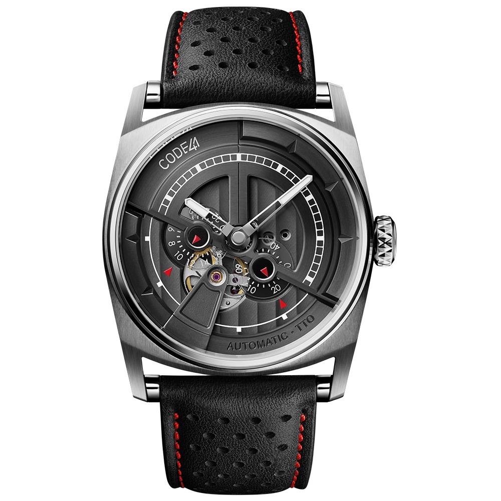 CODE41 AN01-IN-BK-ST-LEA-PER-COU-SP : Anomaly-01 Stainless Steel / Black