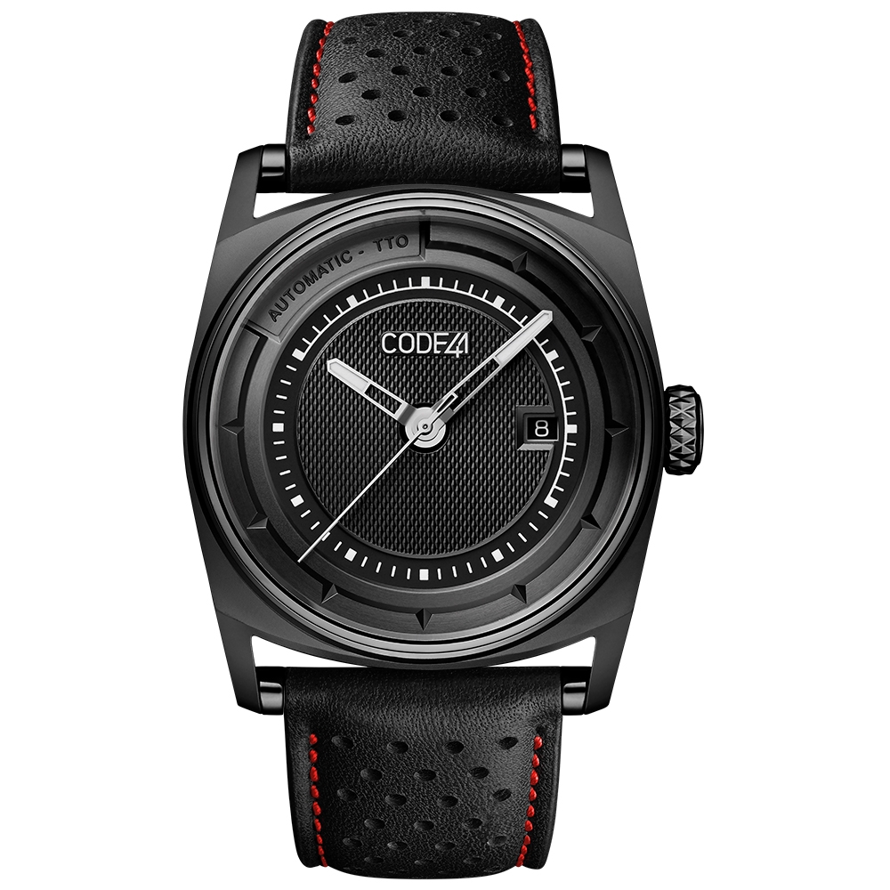 CODE41 AN02-BK-ST-LEA-PER-COU-SP : Anomaly-02 Black PVD / Black