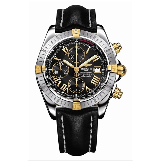 Breitling B1335611/B918 : Chronomat Evolution Stainless Steel / Yellow Gold / Black - Roman