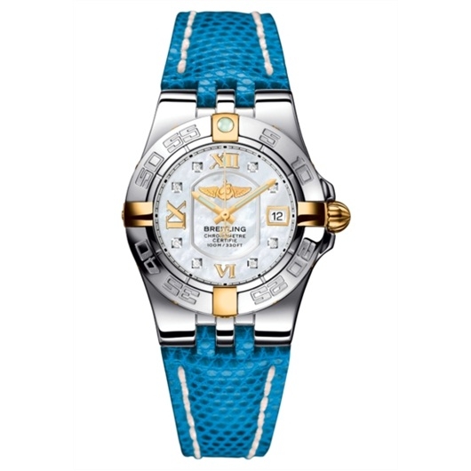 Breitling B71340L2.A680.169Z : Galactic 30 Two Tone MOP / Diamond / Blue Teju