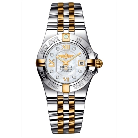 Breitling B71340L2.A680.368D : Galactic 30 Two Tone MOP / Diamond / Two Tone Bracelet