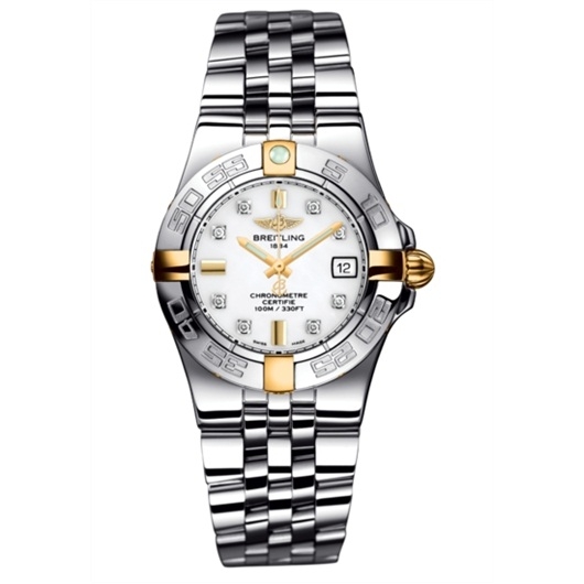 Breitling B71340L2.A714.368A : Galactic 30 Two Tone White / Diamond / Bracelet