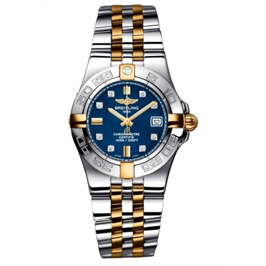 Breitling B71340L2.C815.368D : Galactic 30 Two Tone Blue / Diamond / Two Tone Bracelet