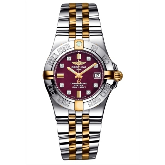 Breitling B71340L2.K526.368D : Galactic 30 Two Tone Red / Diamond / Two Tone Bracelet