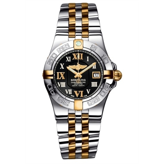 Breitling B71340L2B951368D : Galactic 30 Two Tone Black / Roman / Two-Tone Bracelet