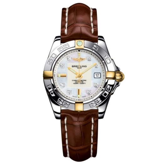 Breitling B71356L2.A710.778P : Galactic 32 Two Tone MOP / Diamond / Alligator