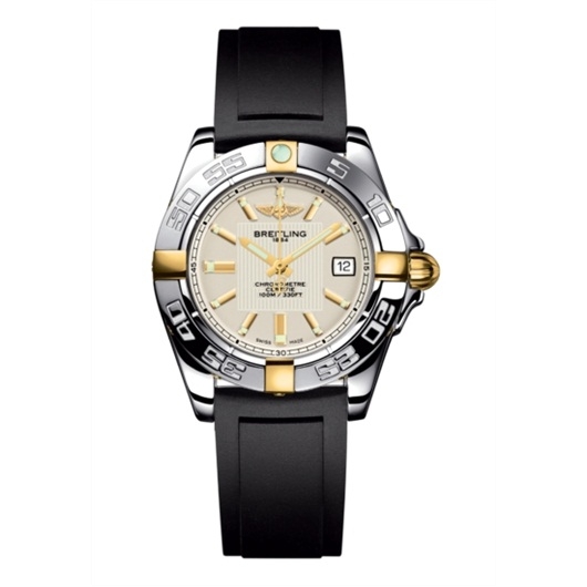 Breitling B71356L2.G703.133S : Galactic 32 Two Tone Silver / Rubber