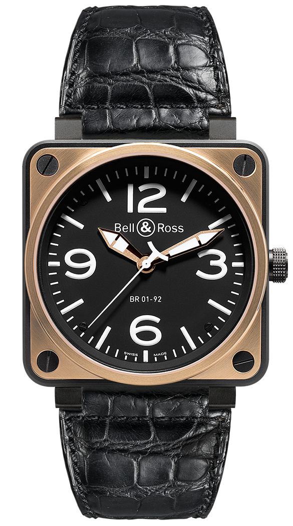 Bell & Ross BR0192-BICOLOR : BR 01 92 Pink Gold & Carbon