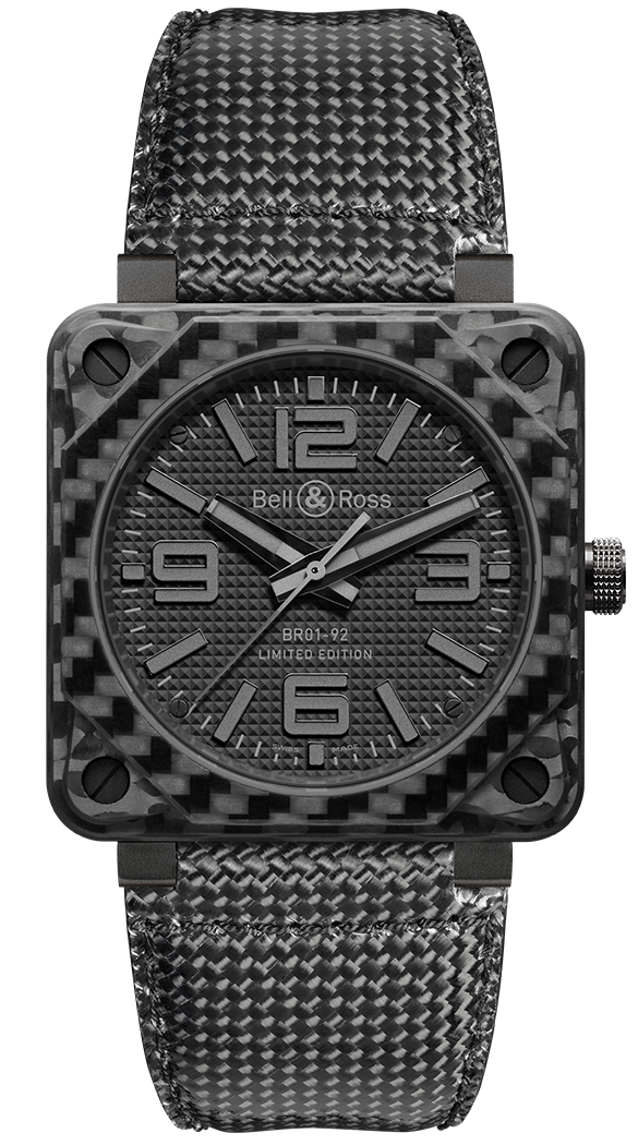 Bell & Ross BR0192-CA-FIBER-PH : BR 01 92 Carbon Fiber Phantom