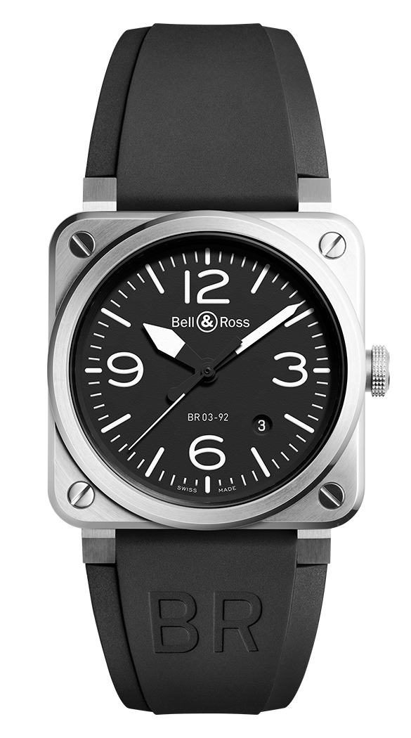 Bell & Ross BR0392-BLC-ST : BR 03 92 Steel