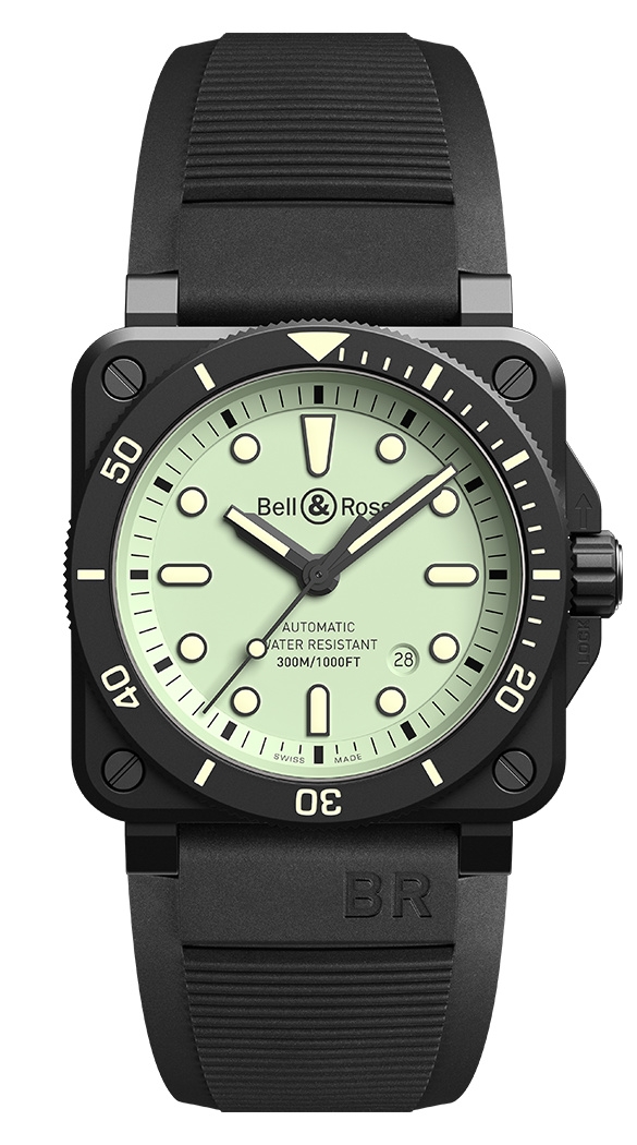 Bell & Ross BR0392-D-C5-CE/SRB : BR 03-92 Diver Full Lume