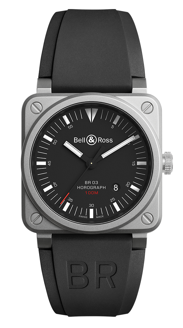 Bell & Ross BR0392-HOR-BLC/SRB : BR 03 92 Horograph