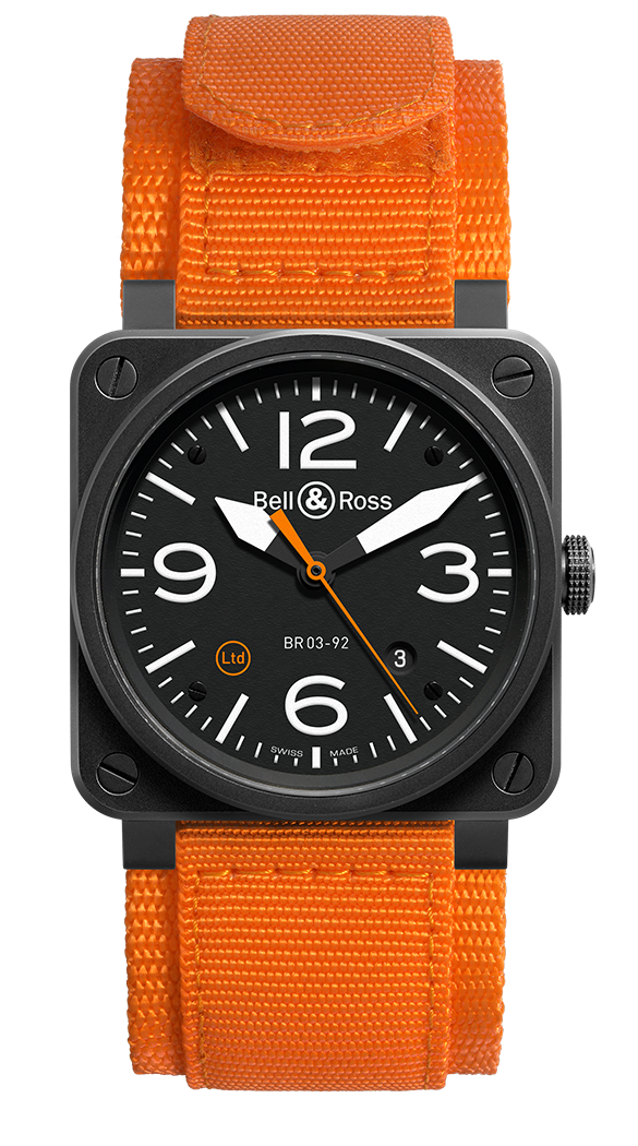 Bell & Ross BR0392-O-CA : BR 03 92 Orange Carbon