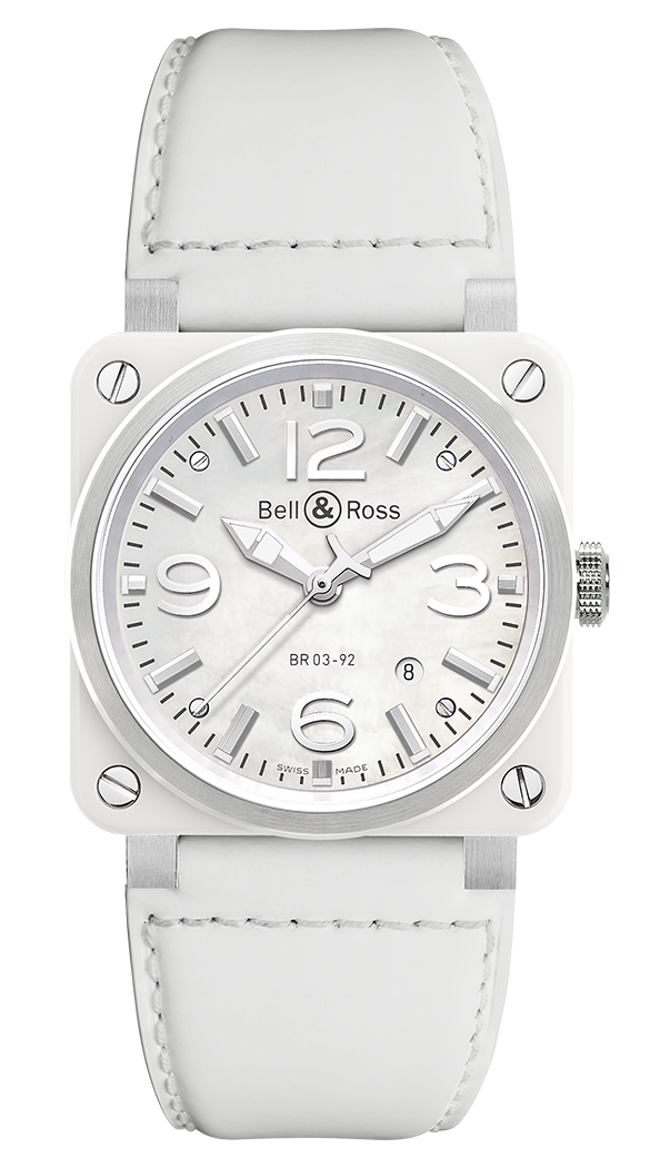 Bell & Ross BR0392-WH-C/SCA : BR 03 92 White Ceramic