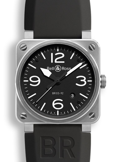 Bell & Ross BR0392BLST2 : BR 03 92 Steel