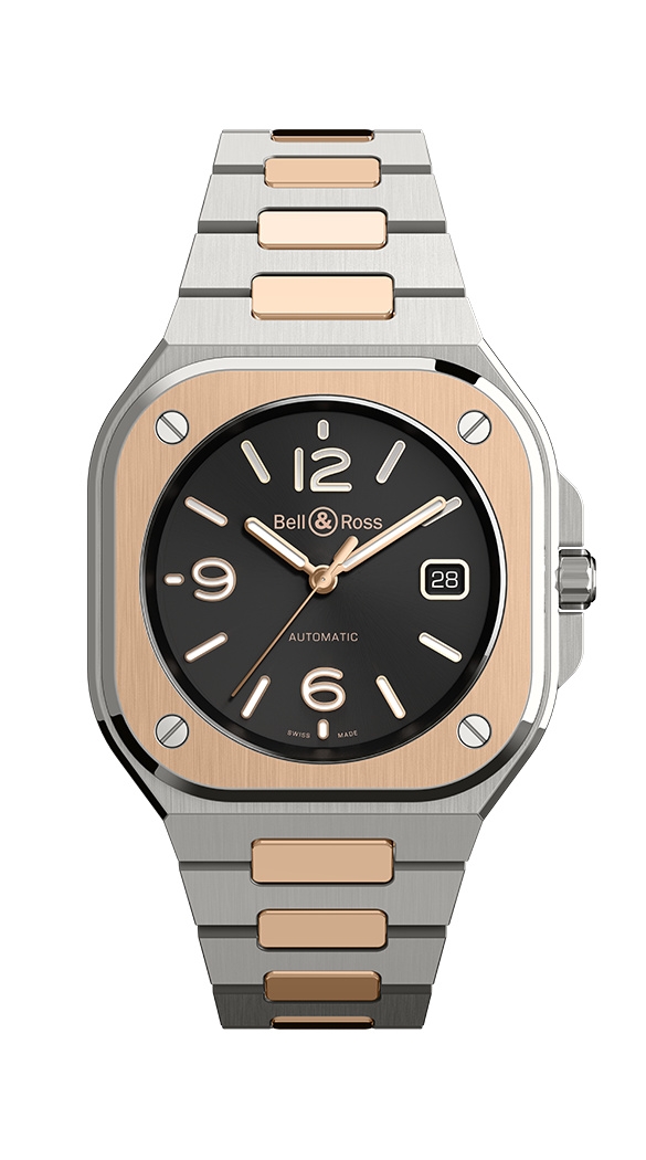 Bell & Ross BR05A-BL-STPG/SSG : BR 05 Stainless Steel / Rose Gold / Black / Bracelet