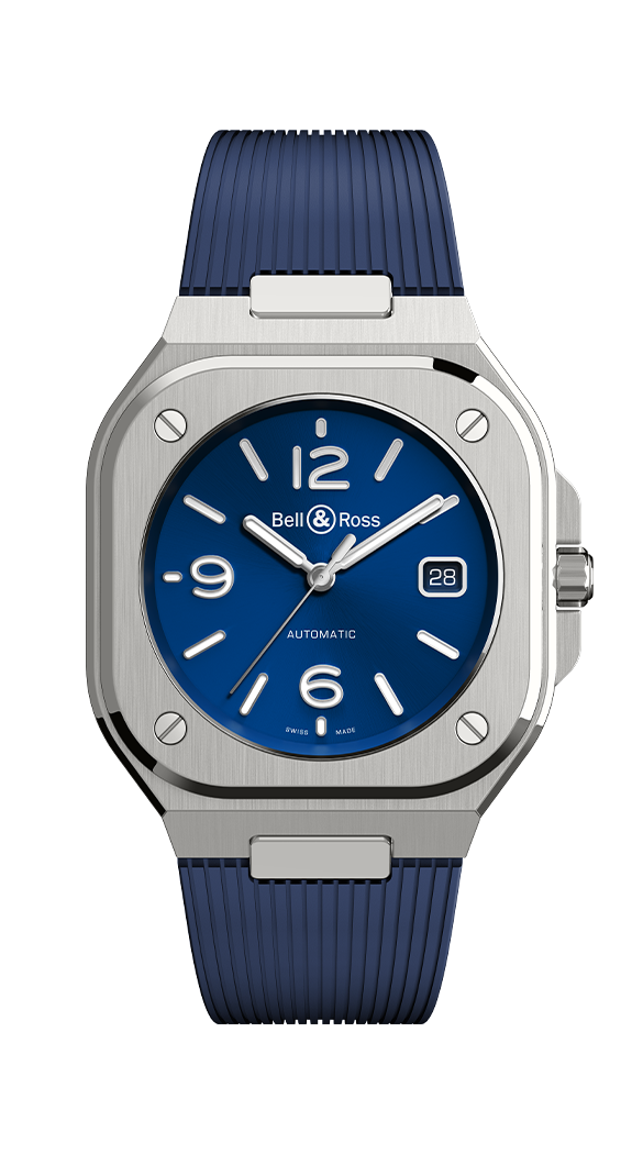 Bell & Ross BR05A-BLU-ST/SRB : BR 05 Stainless Steel / Blue / Rubber