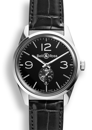 Bell & Ross BRG123BLSTSCR : BR 123 Officer Black