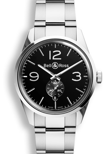 Bell & Ross BRG123BLSTSST : BR 123 Officer Black