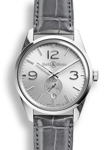 Bell & Ross BRG123WHSTSCR : BR 123 Officer Silver