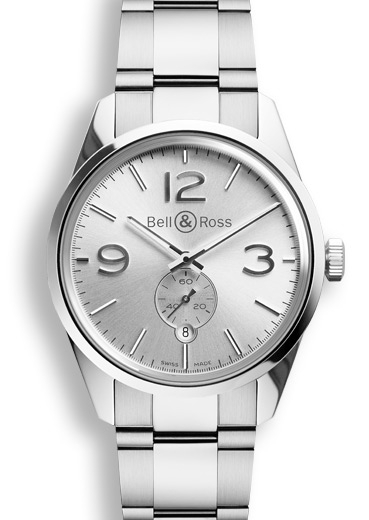 Bell & Ross BRG123WHSTSST : BR 123 Officer Silver
