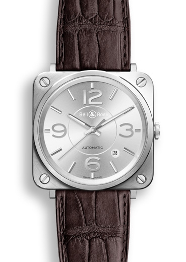 Bell & Ross BRS92SISTSCR : BR S Officer Silver
