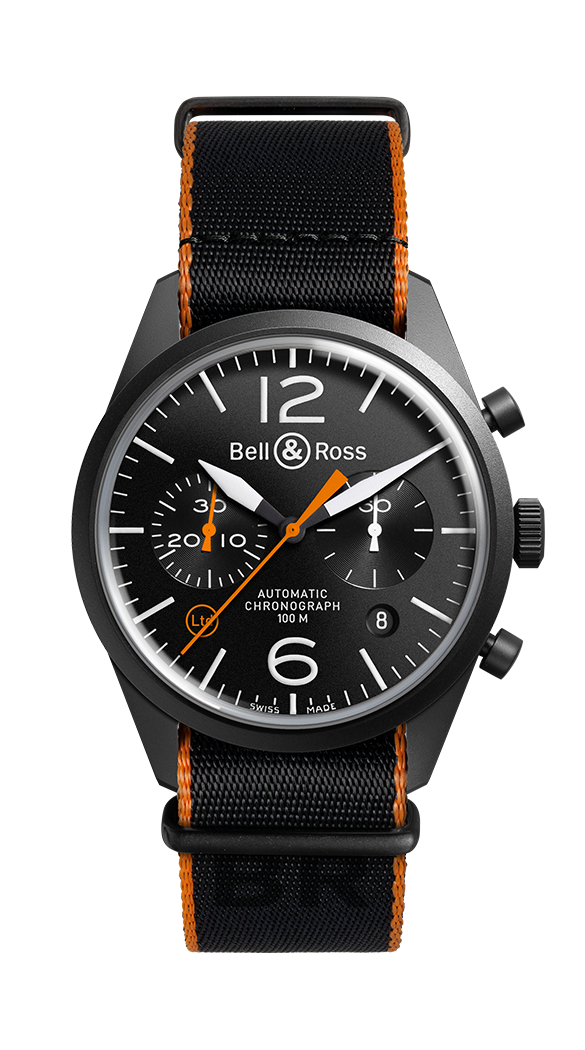Bell & Ross BRV126-O-CA : BR 126 Carbon Orange Chronograph