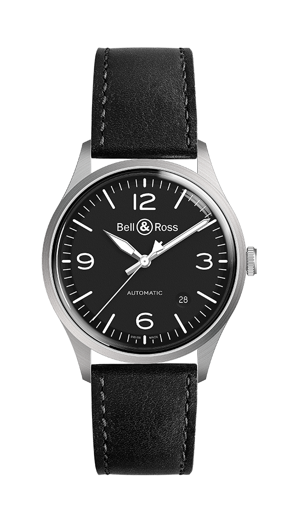 Bell & Ross BRV192-BL-ST/SCA : BR V1-92 Stainless Steel / Black / Calf