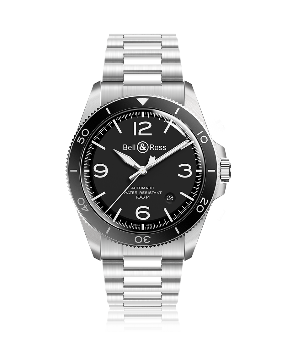 Bell & Ross BRV292-BL-ST/SST : BR V2-92 Stainless Steel / Black / Bracelet