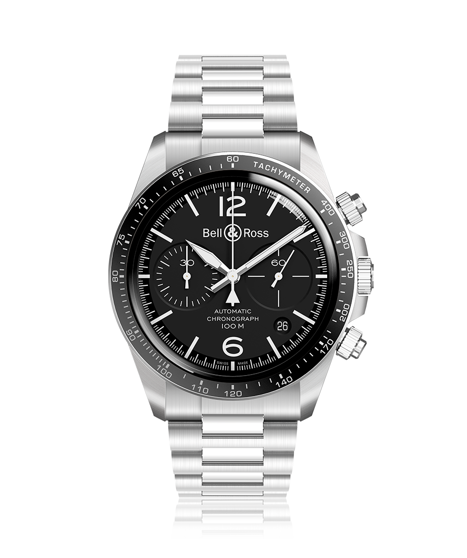 Bell & Ross BRV294-BL-ST/SST : BR V2-94 Stainless Steel / Black / Bracelet