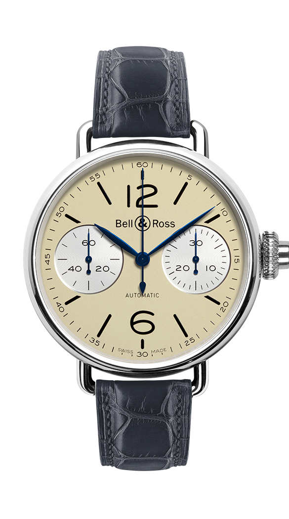 Bell & Ross BRWW1-MONO-IVO/SCR : WW1 Chronographe Monopoussoir Ivory