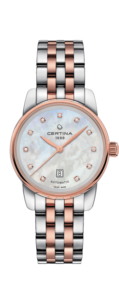 Certina C001.007.22.116.00 : DS Podium Automatic 29 Stainless Steel / Rose Gold PVD / MOP / Bracelet