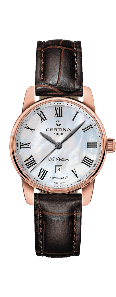 Certina C001.007.36.113.00 : DS Podium Automatic 29 Rose Gold PVD / MOP / Strap