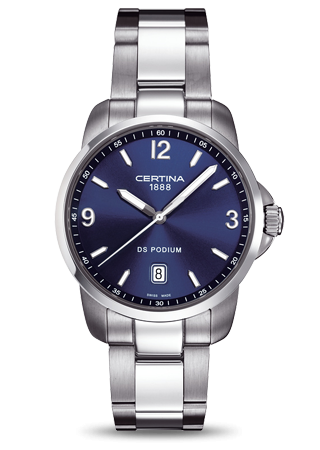 Certina C0014101104700 : DS Podium 3 Hands Blue