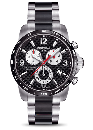 Certina C0016172220700 : DS Podium Big Size Chrono PVD Carbon