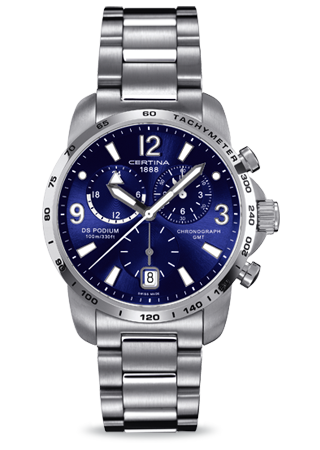Certina C0016391104700 : DS Podium Big Size Chrono GMT Blue
