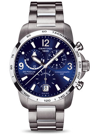 Certina C0016394404700 : DS Podium Big Size Chrono GMT Titanium