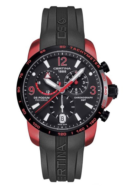 Certina C0016399705701 : DS Podium Big Size Chrono GMT AluminiumRed